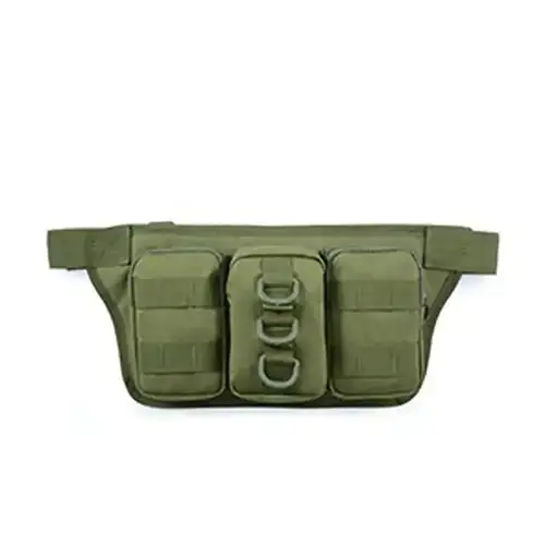  Tactical MOLLE-Compatible Waist Bag with Multi-Pocket Design